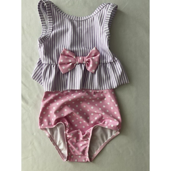 Baby Swimsuit Size 9-12 Months Girls 2 Piece Brand New 0344 - Picture 1 of 3